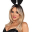 Leg Avenue Bunny Kit Pin-On Tail and Bendable Satin Ear Headband - Black/White - One Size