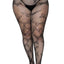 Leg Avenue Butterfly Net Tights - Black - Queen/XLarge/XXLarge