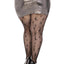 Leg Avenue Celestial Net Tights - 1x-2x - Black