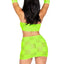 Leg Avenue Checkerboard Net and Opaque Bandeau Mini Skirt and Arm Warmers