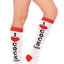 Leg Avenue Cocktails Knee Socks - Red/White - One Size