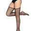 Leg Avenue Daisy Dot Fishnet Stockings with Scalloped Top