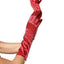 Leg Avenue Elbow Length Satin Gloves - Red - One Size