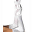 Leg Avenue Extra Long Satin Gloves - White - One Size