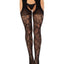 Leg Avenue Eyelet Rose Suspender Hose