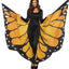 Leg Avenue Festival Butterfly Wing Halter Cape with Straps and Support Sticks - Black/Orange - One Size