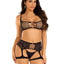 Leg Avenue Fishnet Bra Top and Garter Harness
