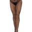 Leg Avenue French Cut Crotchless Fishnet Tights with Heart Backseam and Faux Lace Up Back - Black - One Size