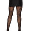 Leg Avenue Garden Rose Lace Tights - Black - One Size