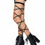 Leg Avenue Garter Leg Wrap - Black - One Size - Set