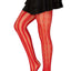 Leg Avenue Harlequin Net Tights - Red - One Size