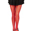 Leg Avenue Harlequin Net Tights - Red - One Size