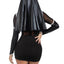 Leg Avenue Holy Hottie Set Boned Garter Dress with Cross Accents and Nun Habit - Black/White - XSmall - 2 Piece