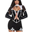 Leg Avenue Holy Hottie Set Boned Garter Dress with Cross Accents and Nun Habit - Black/White - XSmall - 2 Piece