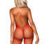 Leg Avenue Industrial Net Racer Neck Backless Bodystocking - Red - One Size