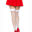 Leg Avenue Industrial Net Thigh High - Red/White - One Size