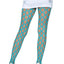 Leg Avenue Jumbo Pothole Net Tights - Blue/Neon Blue - One Size
