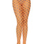 Leg Avenue Jumbo Pothole Net Tights - Neon Orange/Orange - One Size