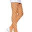 Leg Avenue Jumbo Pothole Net Tights - Neon Orange/Orange - One Size
