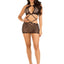 Leg Avenue Keyhole Halter Hardcore Net Mini Dress