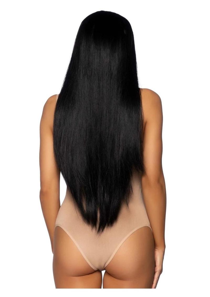 Leg Avenue Long Straight 33 Center Part Wig - Black - One Size