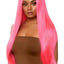 Leg Avenue Long Straight 33 Center Part Wig - Neon Pink/Pink - One Size