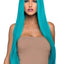 Leg Avenue Long Straight 33 Center Part Wig - Blue/Turquoise - One Size