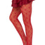 Leg Avenue Love Struck Heart Net Tights - Red - One Size