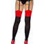 Leg Avenue Lycra Cuban Heel Two Toned Stocking - Black - One Size