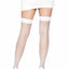 Leg Avenue Lycra Industrial Fishnet Thigh High - White - One Size
