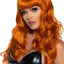 Leg Avenue Misfit Long Wavy Bang Wig - One Size - Ginger - Orange - One Size