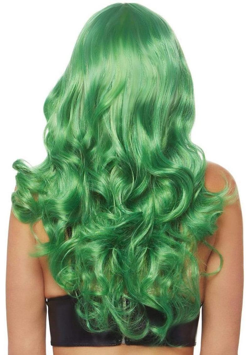 Leg Avenue Misfit Long Wavy Bang Wig - Green - One Size