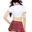 Leg Avenue Miss Prep School - Red/White - Medium/Small - 4 Piece Set