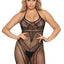 Leg Avenue Multi Net Halter Mini Dress. - Black - One Size