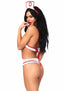 Leg Avenue Naughty Nurse - Red/White - One Size - 2 Piece/Set