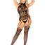 Leg Avenue Neck Halter Hardcore Net and Lace Suspender Bodystocking
