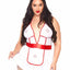 Leg Avenue Nightshift Nurse - Red/White - Queen - 3 Piece/Set