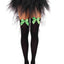 Leg Avenue Nylon Over The Knee with Bow - Black/Green - One Size