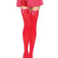 Leg Avenue Nylon Over The Knee with Bow - Red - One Size
