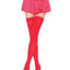 Leg Avenue Nylon Thigh High - Red - One Size