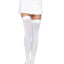 Leg Avenue Nylon Thigh High - White - One Size