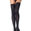 Leg Avenue Nylon Thigh High - Black - Plus Size/Queen