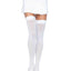 Leg Avenue Nylon Thigh High - White - Plus Size/Queen