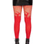 Leg Avenue Opaque Flame Tights with Fishnet Top