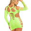 Leg Avenue Opaque Shredded Cut-Out Mini Dress