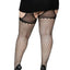 Leg Avenue Oval Net Suspender Hose with Opaque Top