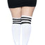 Leg Avenue Over The Knee Athletic Socks - Black/White - Queen/XLarge/XXLarge