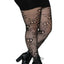 Leg Avenue Pirate Booty Skull Net Pantyhose - Black - Queen/XLarge/XXLarge