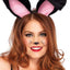 Leg Avenue Plush Bunny Ears - Black - One Size