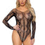 Leg Avenue Python Net Long Sleeved Bodysuit